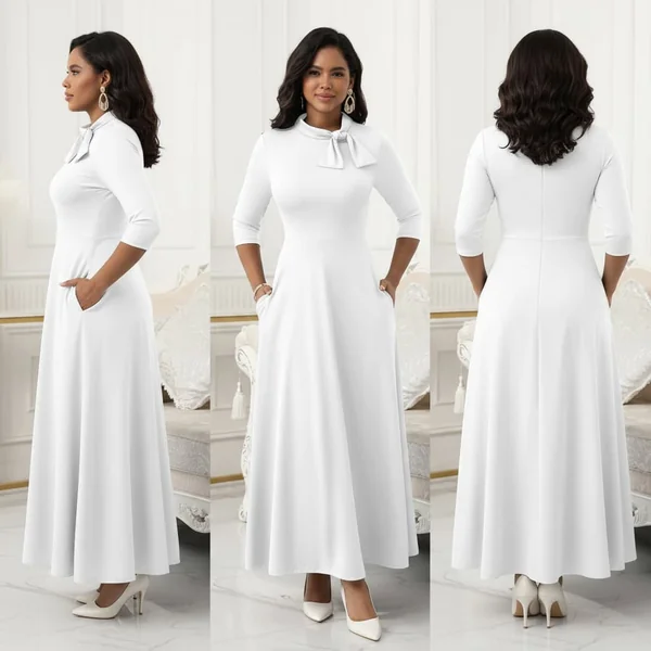 White Long Skirt Style Dress
