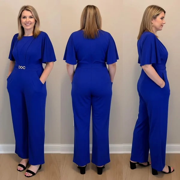 Elegant Blue Jumpsuit