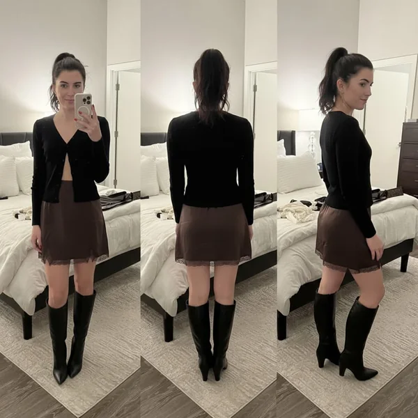 Chic Satin Mini Skirt