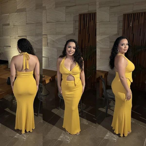 Twist Front Halter Set