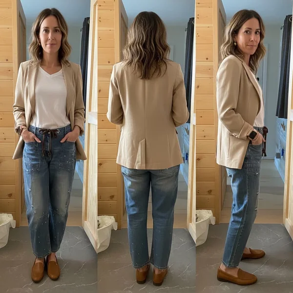 Drawstring Barrel Jeans