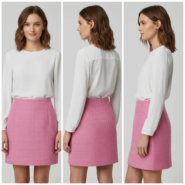 Pink Plaid Mini Skirt