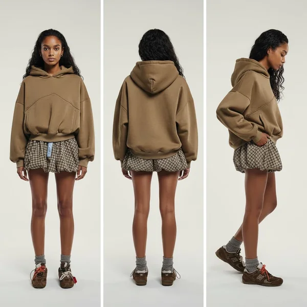 Plaid Bubble Mini Skirt Look