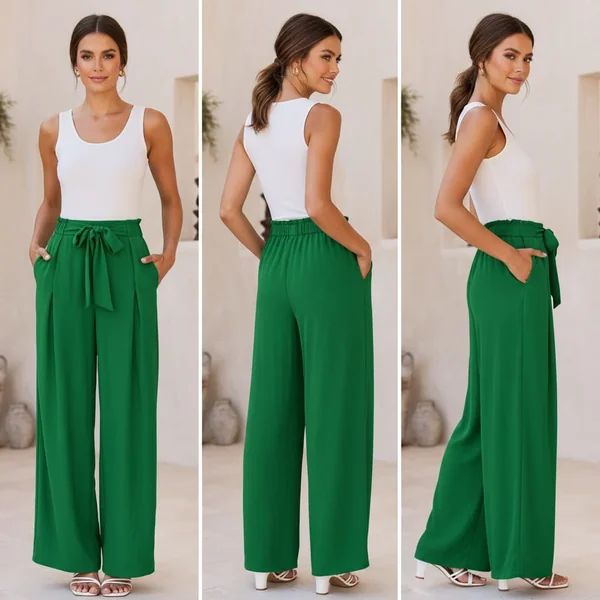 High Waist Wide Leg Pants