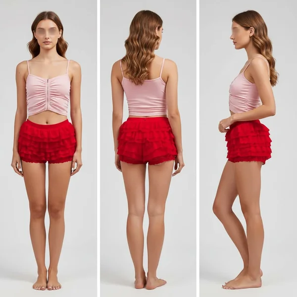 Layered Lace Bubble Skirt Look