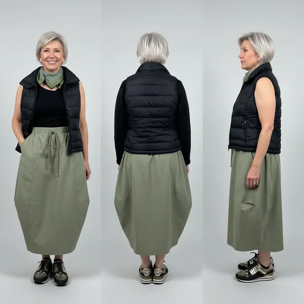 Parachute Cargo Bubble Maxi Skirt