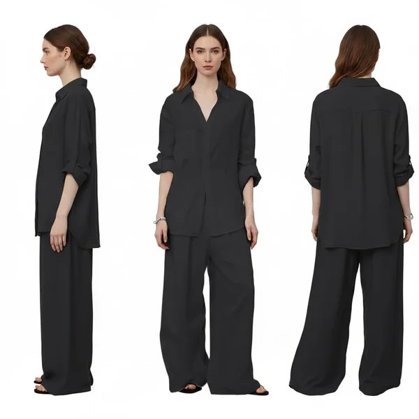 Monochrome Linen Set for Effortless Style