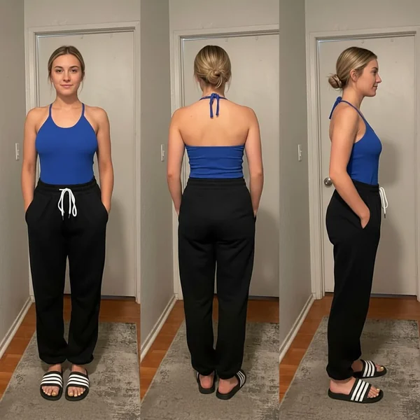 Black Cinch Bottom Jogger Look