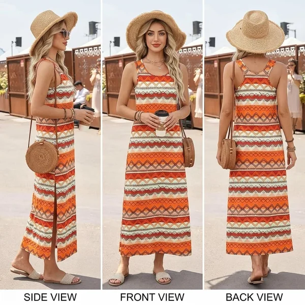Boho Sleeveless Maxi Dress