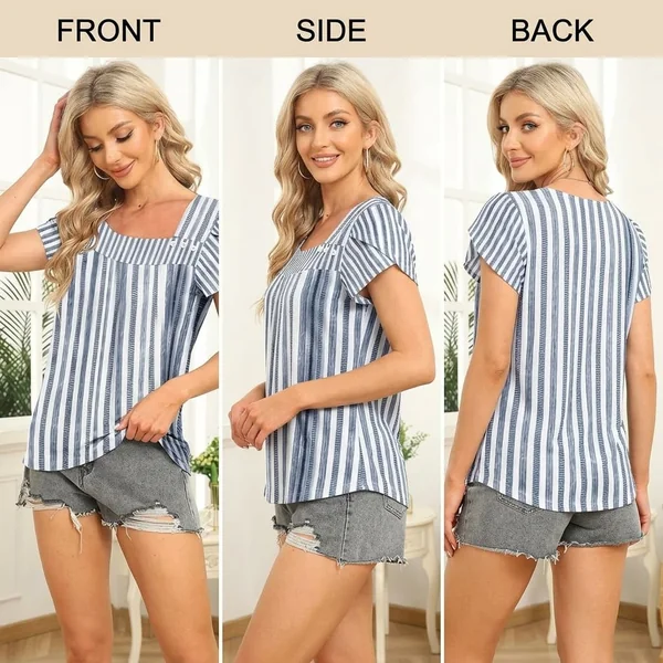 Petal Sleeve Square Neck Top