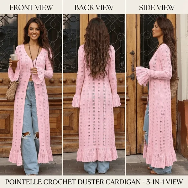 Boho Crochet Beach Cardigan