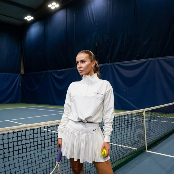 White Micro-Pleated Tennis Skirt