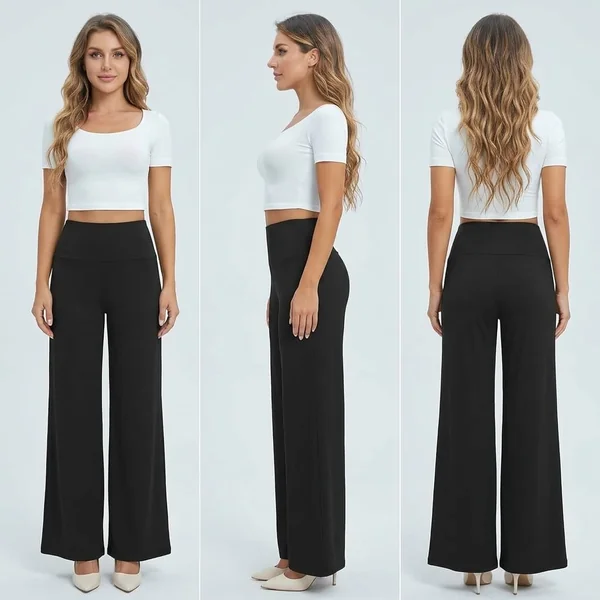Stretch High-Waist Palazzo Pants