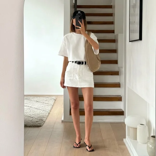 Linen Patch-Pocket Mini & Boxy Tee