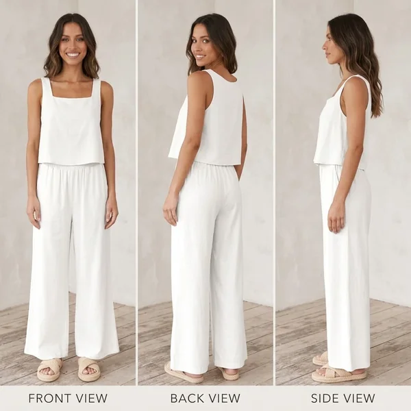 Breezy Linen Pants Set for Greece