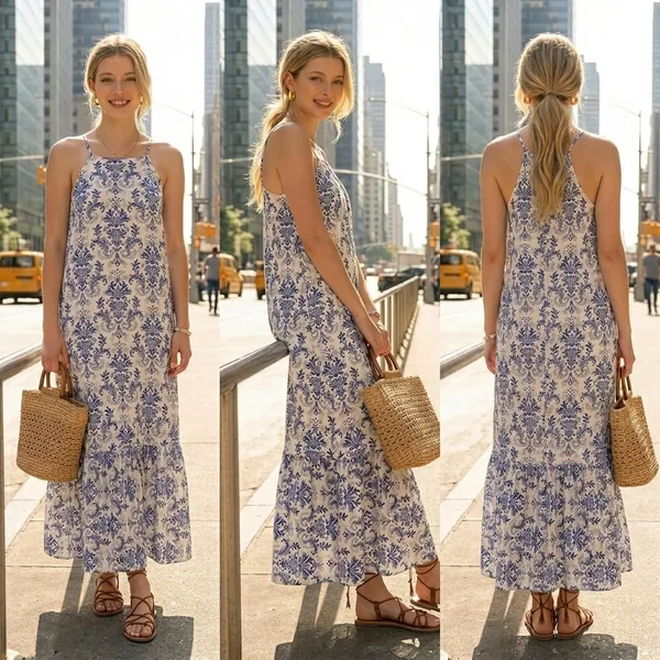 Boho Smocked Maxi Dress