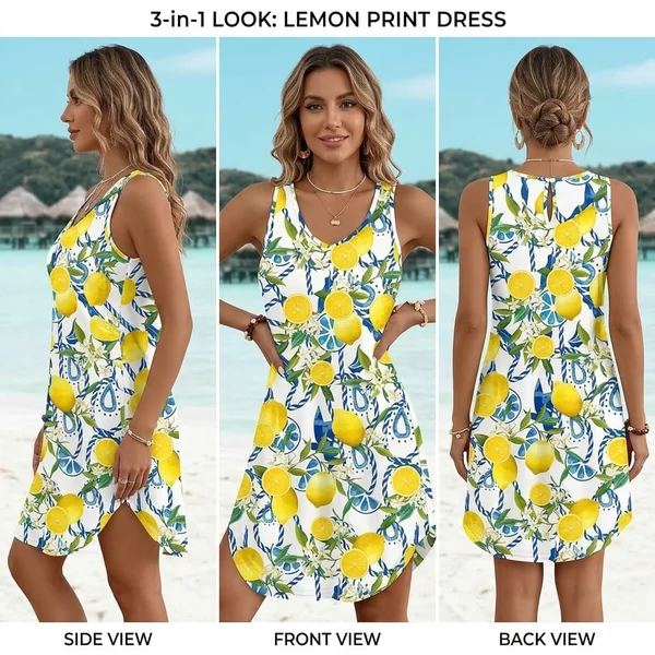Relaxed V-Neck Coverup Dress