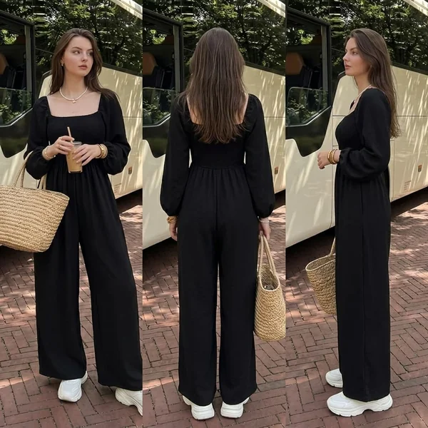 Casual Wide-Leg Overalls