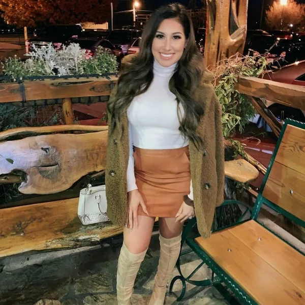 Faux-Leather Mini Skirt and Teddy Coat Autumn Layering