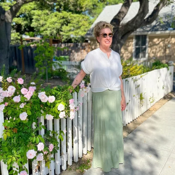 Tiered Sage Green Maxi Skirt