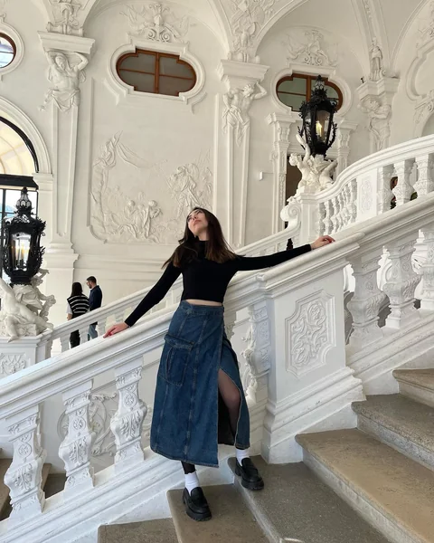 Cargo Midi Skirt and Sleek Turtleneck
