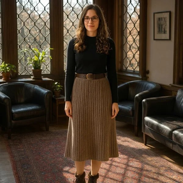 Cable-Knit Midi & Fitted Turtleneck