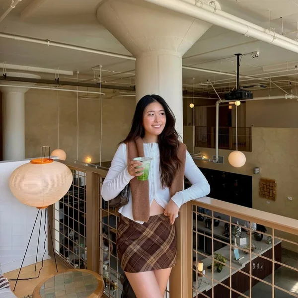Plaid Brown Mini Skirt Style
