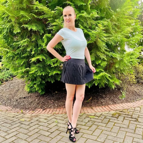 Pastel Tee and Strappy Heels