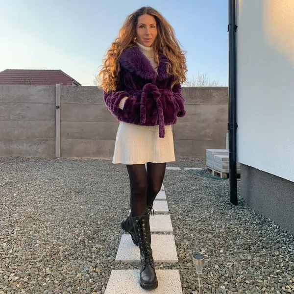 Cable Knit and Plush Faux Fur