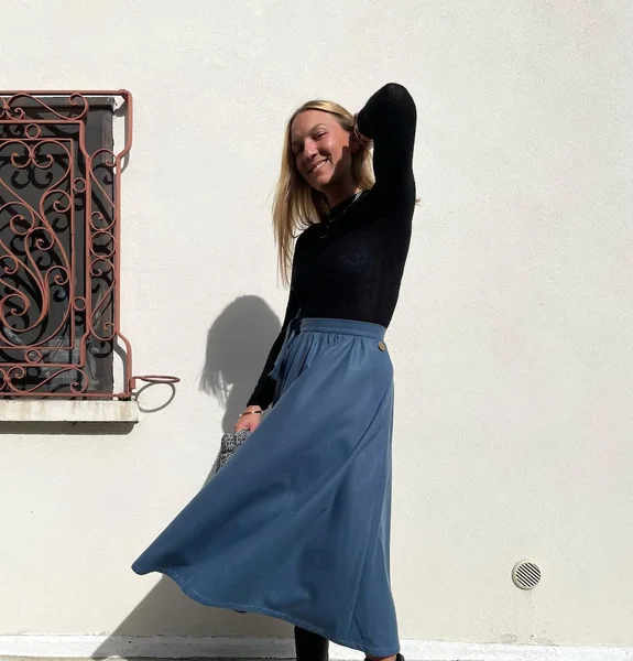 Slate Blue Maxi & Minimalist Turtleneck