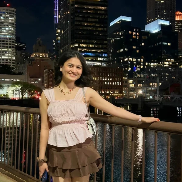 Tiered Ruffle Brown Mini Skirt and Ruched Blouse