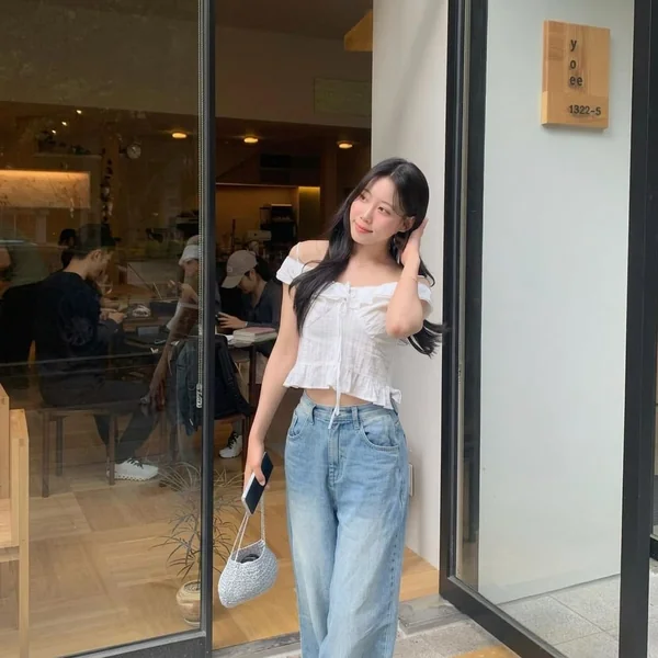Ruffled Off-Shoulder Crop Top
