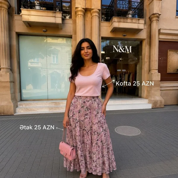 Scoop-Neck Soft Pink T-Shirt