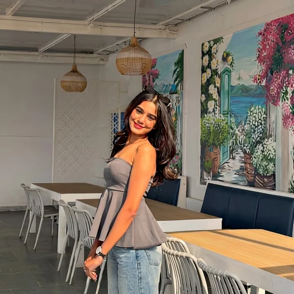 Grey Peplum Tube Top and Jeans