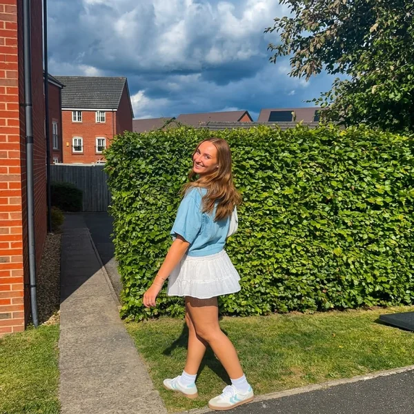 Sporty Summer White Ruffle Skirt