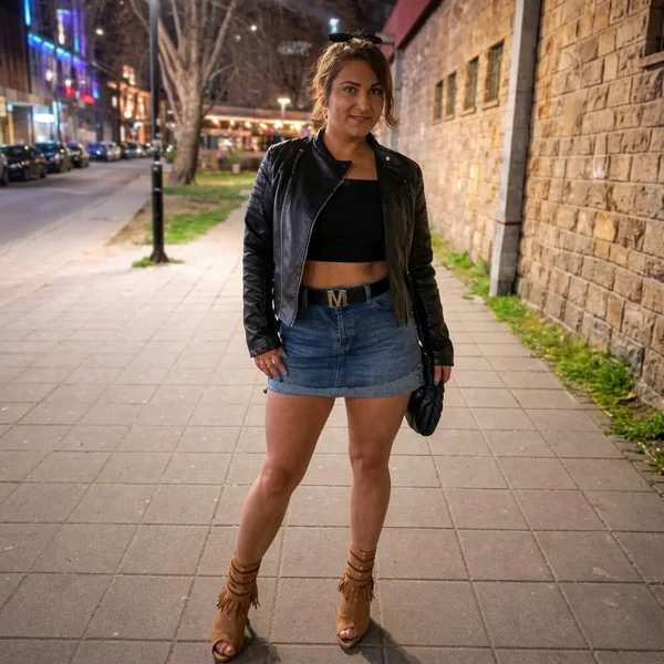 Edgy Night-Out Denim Mini Style