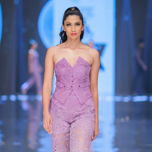 Strapless Lilac Lace Vest-Style Corset