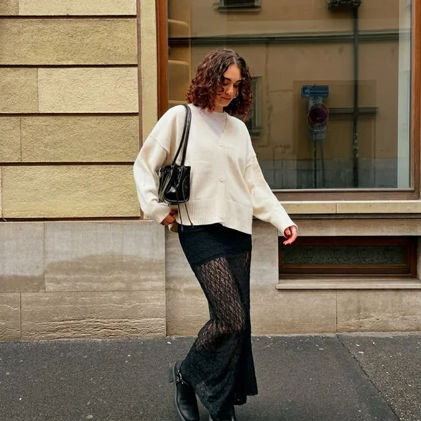 Cozy Oversized Cardigan Contrast