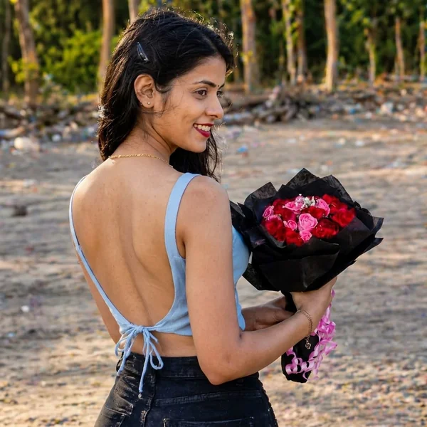 Powder Blue Backless Knit Top