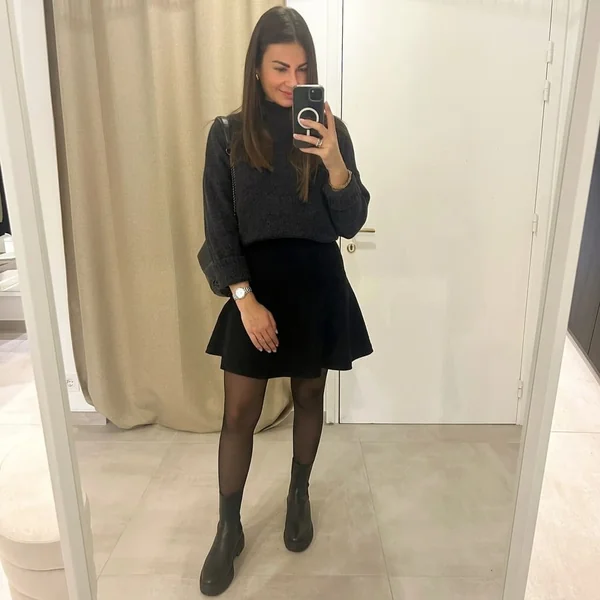 Cozy Knit and Flared Mini