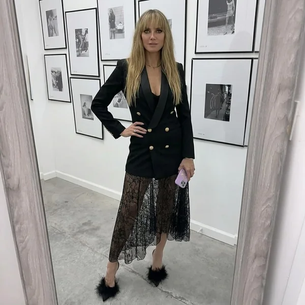 Avant-Garde Tuxedo Blazer and Asymmetrical Lace