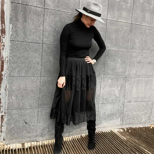 Sleek Tonal Turtleneck Combination
