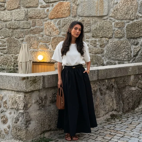 Voluminous Tailored Maxi Contrast