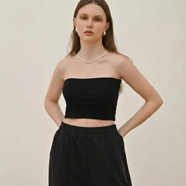 Minimalist Black Tube Top