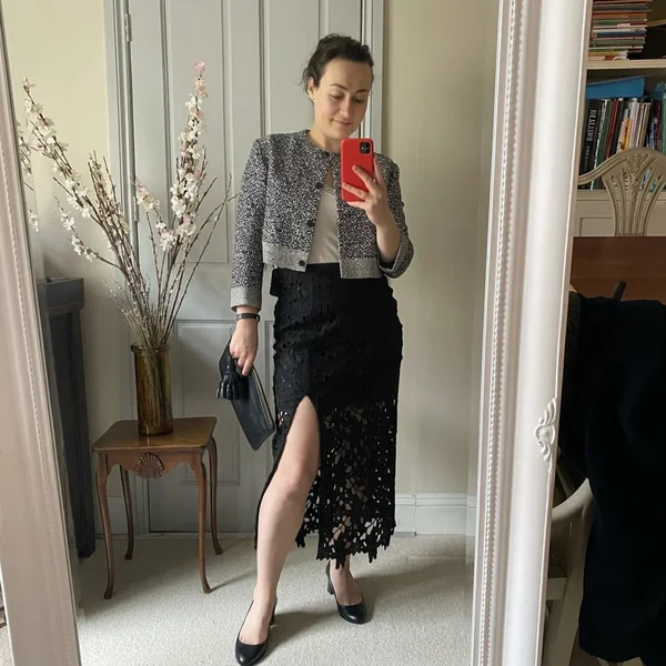 Textured Cropped Tweed Pairing