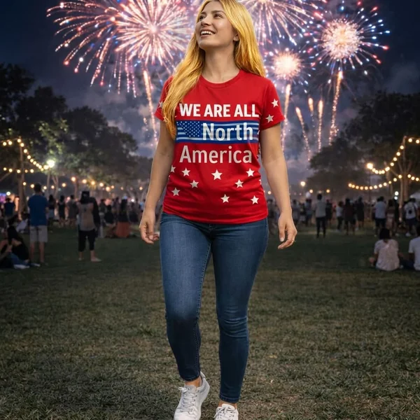 Casual Patriotic Graphic Tee and Jeans