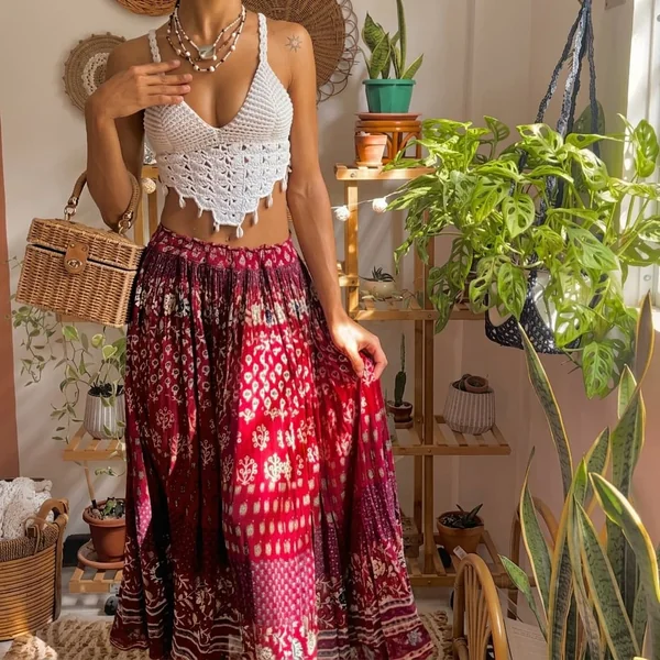 Cream Fringed Crochet Cami