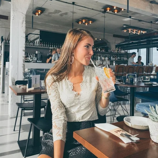 Cream V-Neck Lace Top with Quilted Skirt