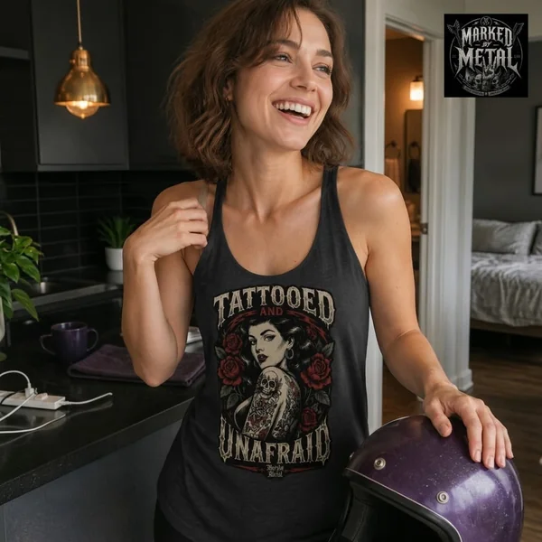 Graphic Charcoal Racerback Tank