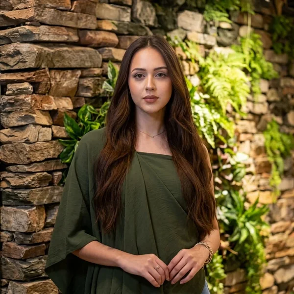 Forest Green Kaftan Top with Casual Denim